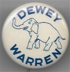 Dewey, Warren GOP Elephant Pin 