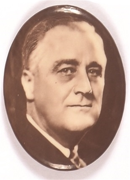 FDR Oval Sepia Celluloid