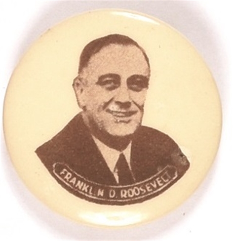 FDR Brown and White Celluloid