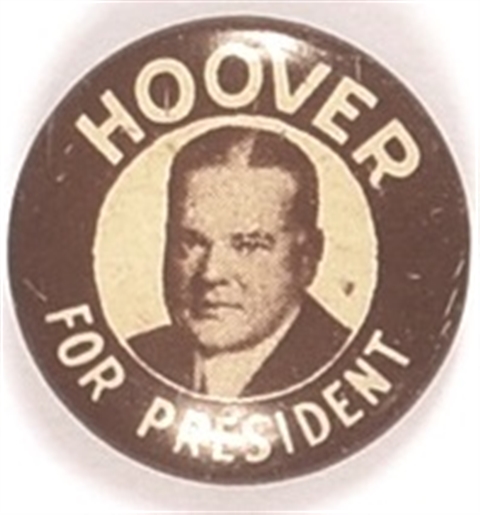 Hoover Brown and White Litho