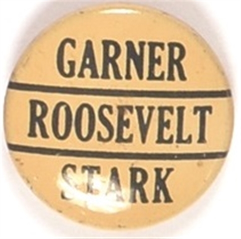 Roosevelt, Garner, Stark, Missouri Coattail