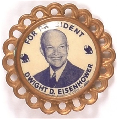 Eisenhower for President Framed Celluloid