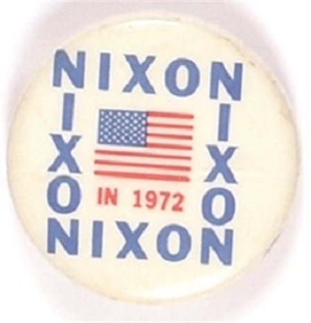 Nixon 1972 Flag Celluloid