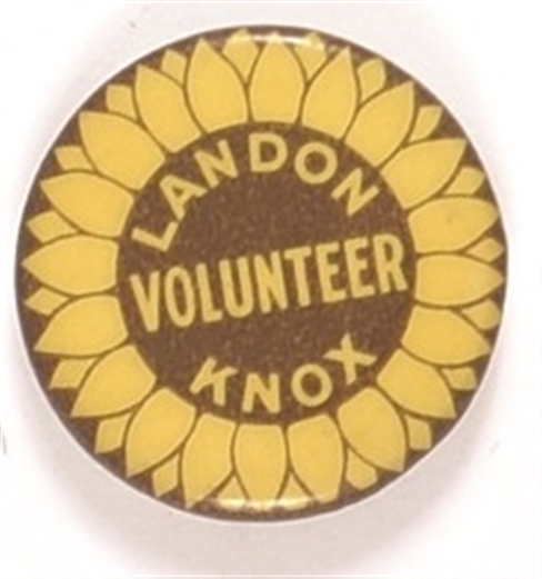 Landon, Knox Scarce Volunteer Celluloid