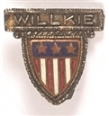 Willkie Enamel Shield Pin