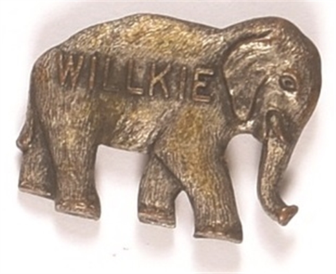 Willkie Embossed Metal Elephant