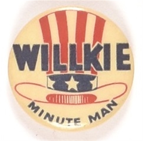 Willkie Minute Man Top Hat Pin