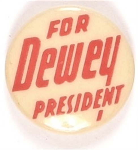 Dewey for President Red Letters
