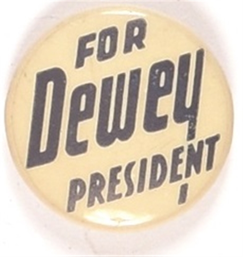 Dewey for President Blue Letters