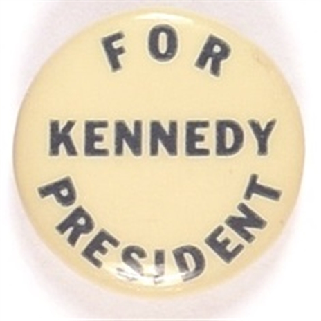 Kennedy for President Blue, White Celluloid