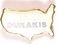 Dukakis USA Enamel Pinback