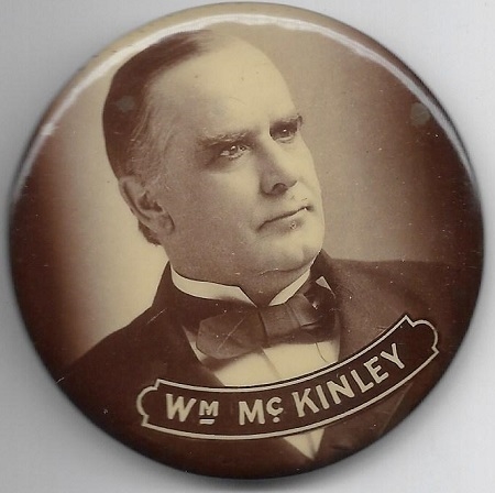 William McKinley Sepia Celluloid