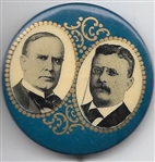 McKinley, TR Gold Filigree Celluloid