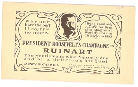 President Roosevelts Champagne Postcard