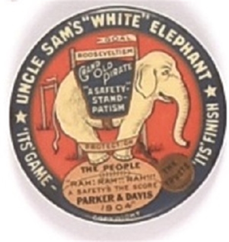 Parker White Elephant Pin