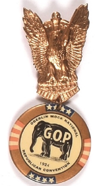 Coolidge Oberlin Convention Badge