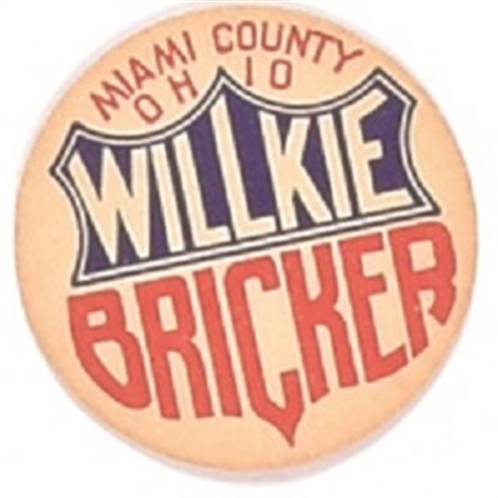 Willkie Ohio Milk Bottle Cap