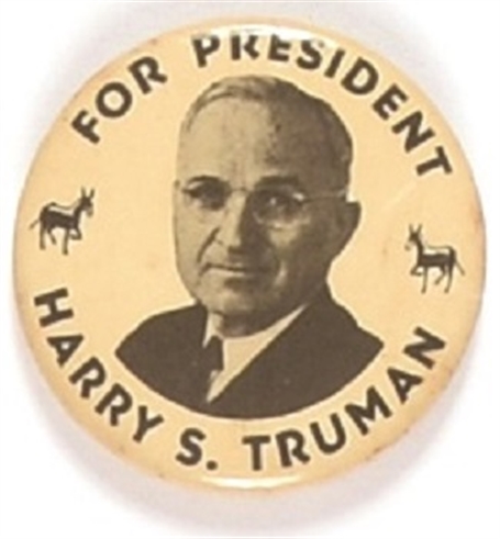 Truman Democratic Donkeys Pin