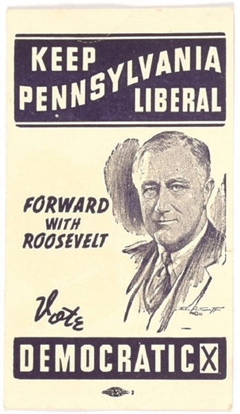 FDR Keep Pennsylvania Liberal Card