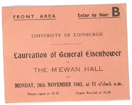 Ike Scotland Laureation Ticket