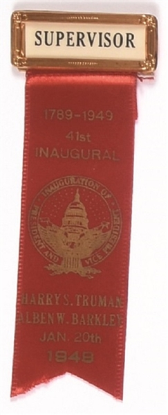 Truman Inaugural Supervisor Ribbon