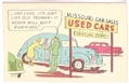 Anti Truman Used Cars Postcard