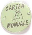 Carter, Mondale 1980 Donkey Celluloid
