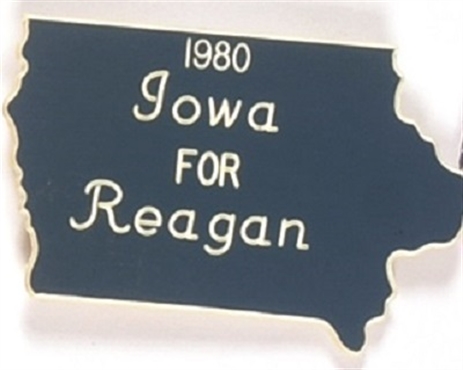 Iowa for Reagan 1980 Pin