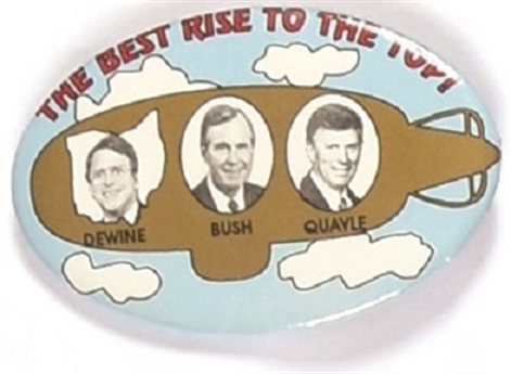 Bush, DeWine Ohio Blimp Coattail Pin