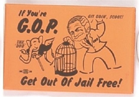 Bush Get Out of Jail Free Pin