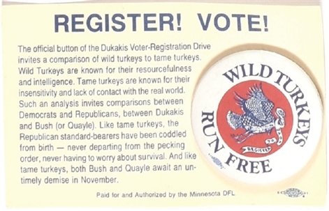 Dukakis Wild Turkeys Run Free