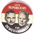 Dewey, Warren Vote Republican Jugate