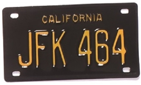 JFK California 1964 License