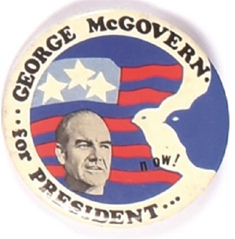 McGovern Peace Now Dove and Flag Pin