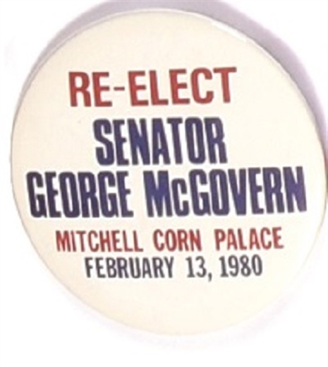 Re-Elect Senator McGovern 1980 Celluloid