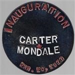 Carter, Mondale Leather Inauguration Pin