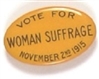 Vote for Woman Suffrage Oval Celluloid