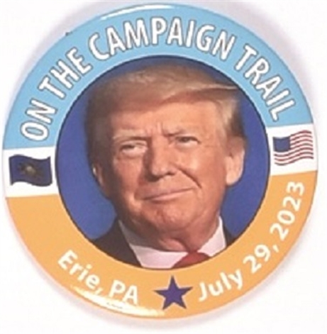 Trump Erie, PA, 2023 Rally Pin