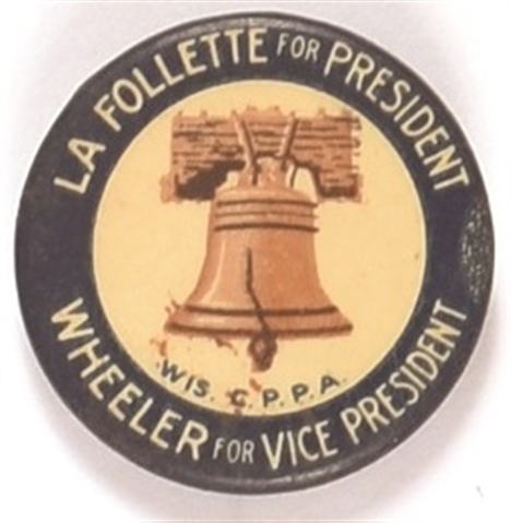 LaFollette Liberty Bell Pin