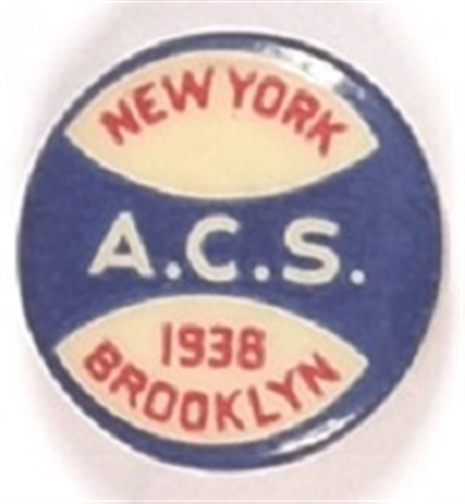 Brooklyn ACS 1938 Celluloid