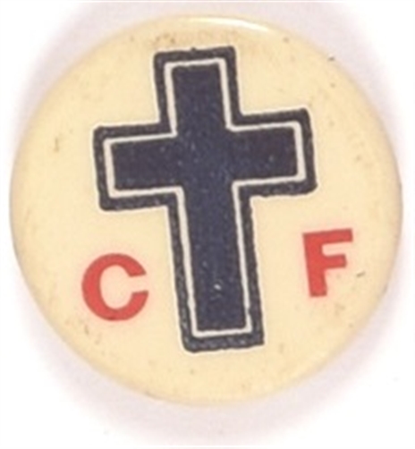 Christian Front Cross Celluloid