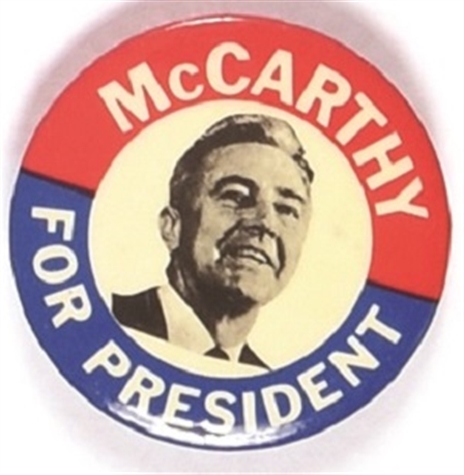 McCarthy for President Picture Pin