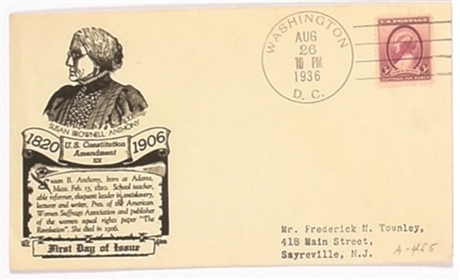 Susan B. Anthony Memorial Cover