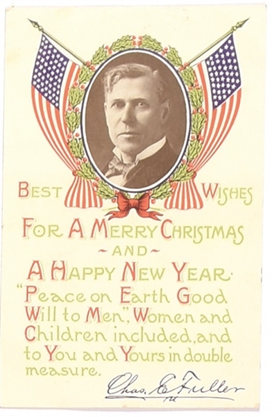 Charles Fuller Merry Christmas Postcard