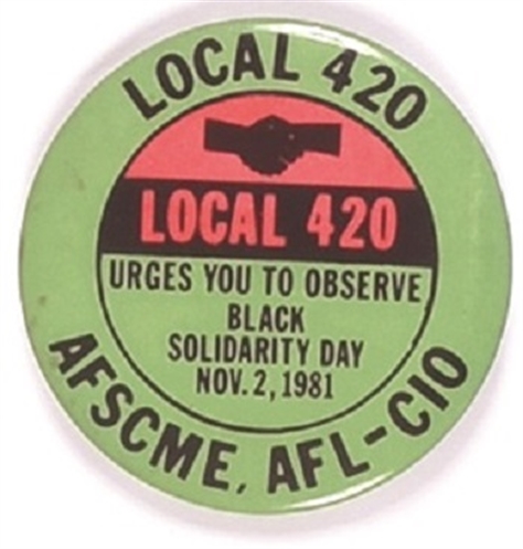 Black Solidarity Day Labor Union Pin