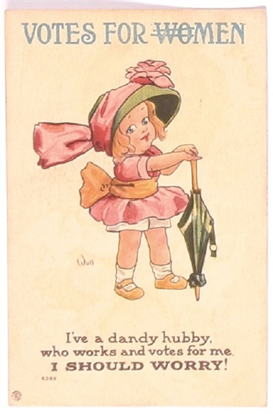 Dandy Hubby Votes for Women Postcard