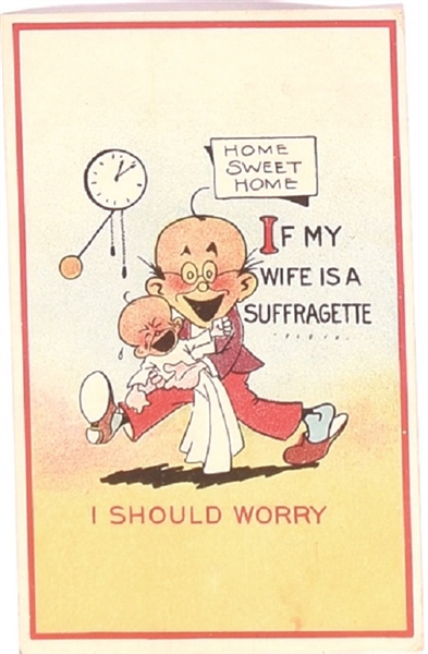 If My Wife is a Suffragette Postcard