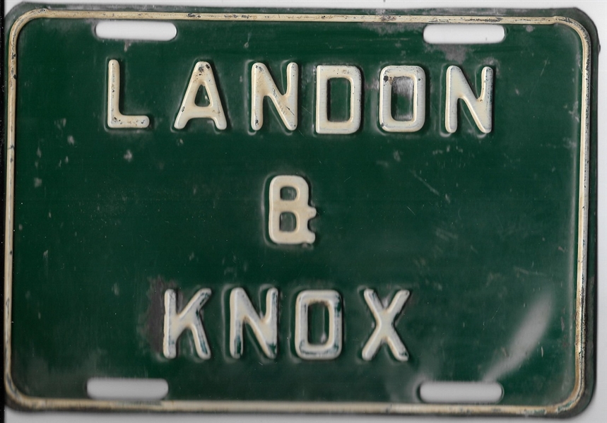 Landon and Knox License Plate