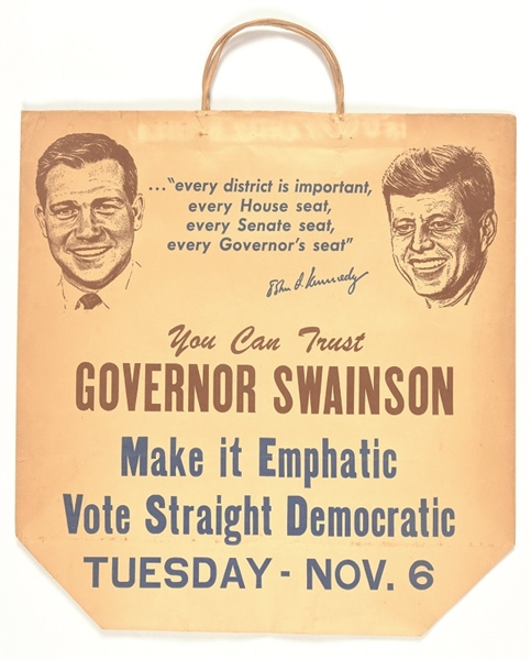 JFK, Swainson Michigan Shopping Bag