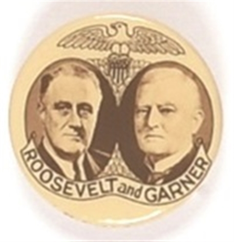 Roosevelt, Garner Rare Sepia Version Eagle Jugate